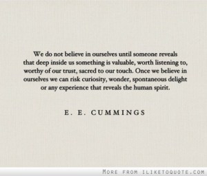 deep belief in ourselves