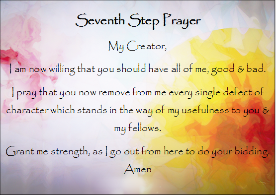 7th Step prayer & picture