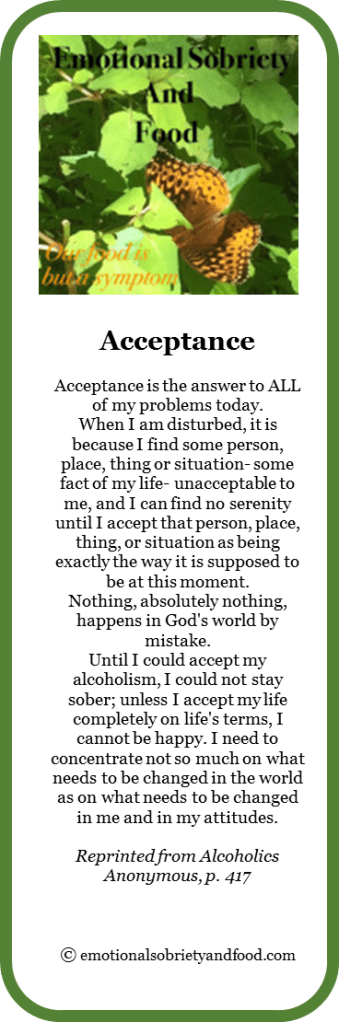 ES&amp;F acceptance bookmark green butterfly